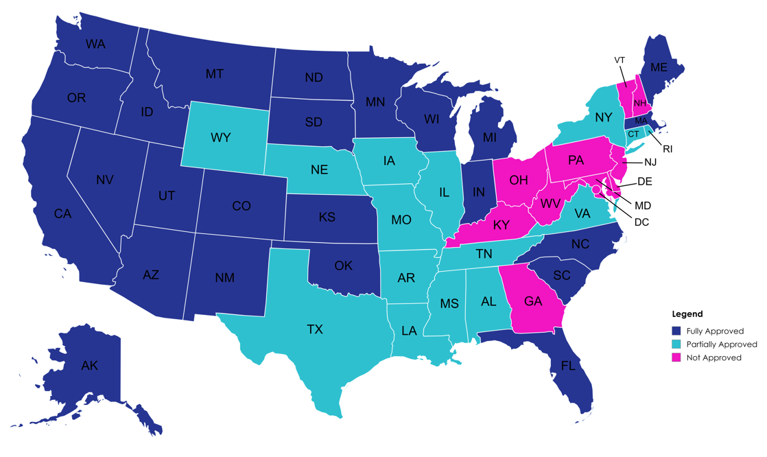 Map of States Approved for Section 184 Loan Guarantee Program Map of States Approved for Section 184 Loan Guarantee Program