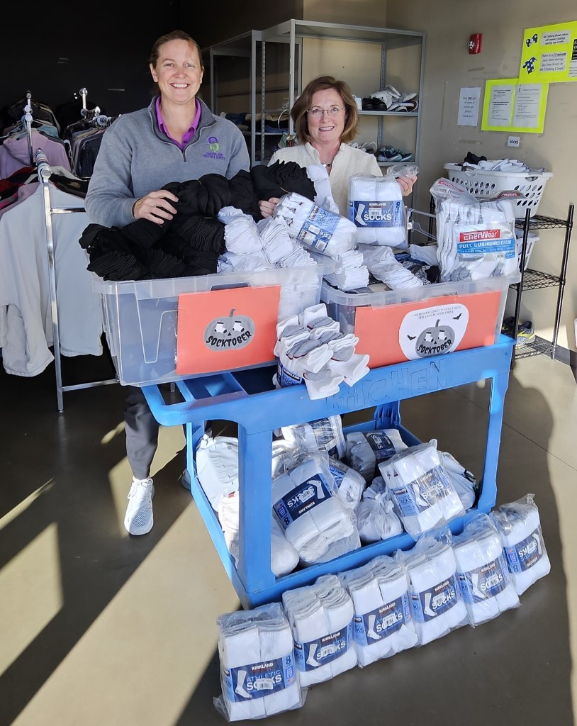 [(L-R) Melissa O’Neil, Chief Executive Officer, Central Iowa Shelter & Services, and Julie Sleeper, Des Moines Senior  Management Analyst]