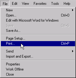 [Image 8: File, Print..., Internet Explorer 5.x.]
